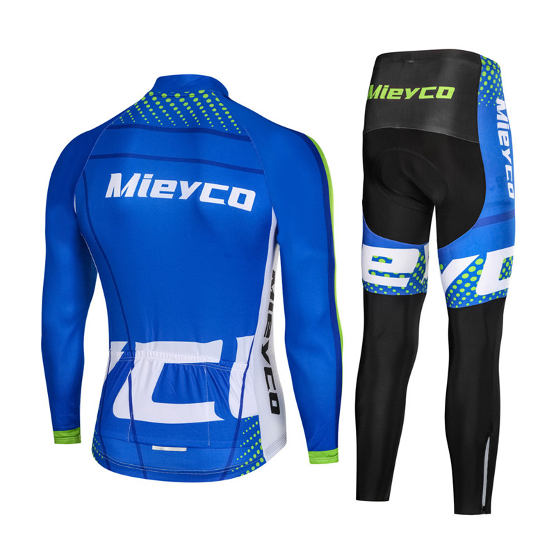 Set Jersey bersepeda lengan panjang, pakaian sepeda MTB, Kit celana Bib sepeda MTB musim semi/musim gugur baru