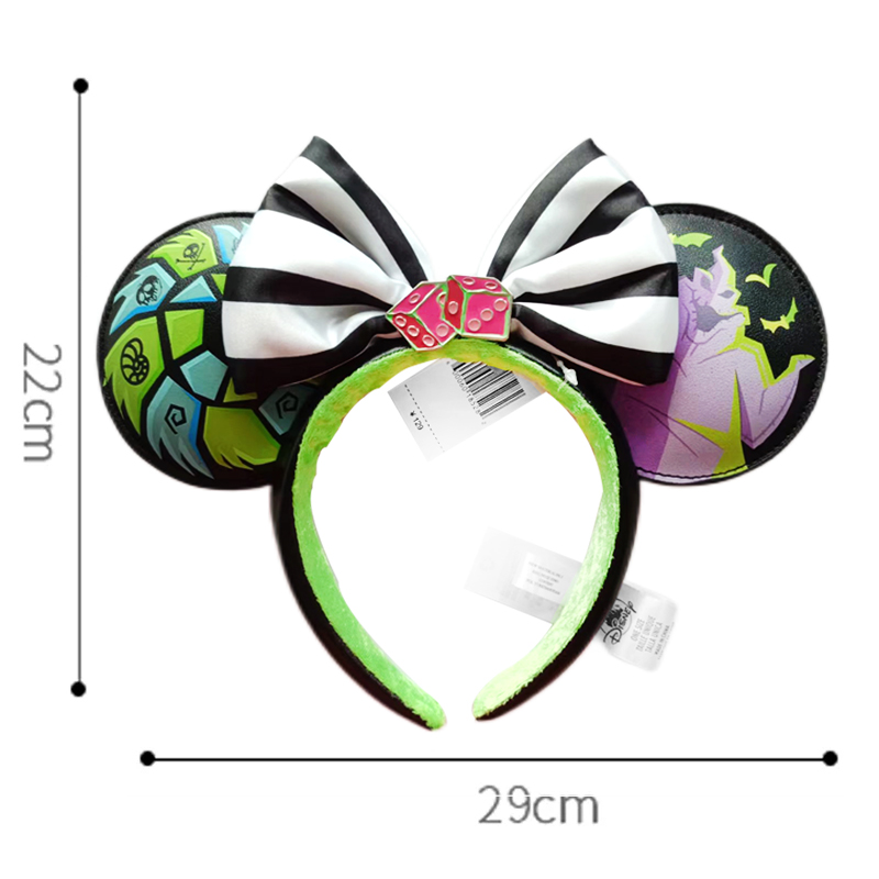 การ์ตูน Minnie Mouse หูแถบคาดศีรษะเจ้าหญิงเงือกใหญ่เลื่อม Bows หูเครื่องแต่งกายคอสเพลย์ตุ๊กตาผู้ใหญ่/เด็กแถบคาดศีรษะของขวัญ