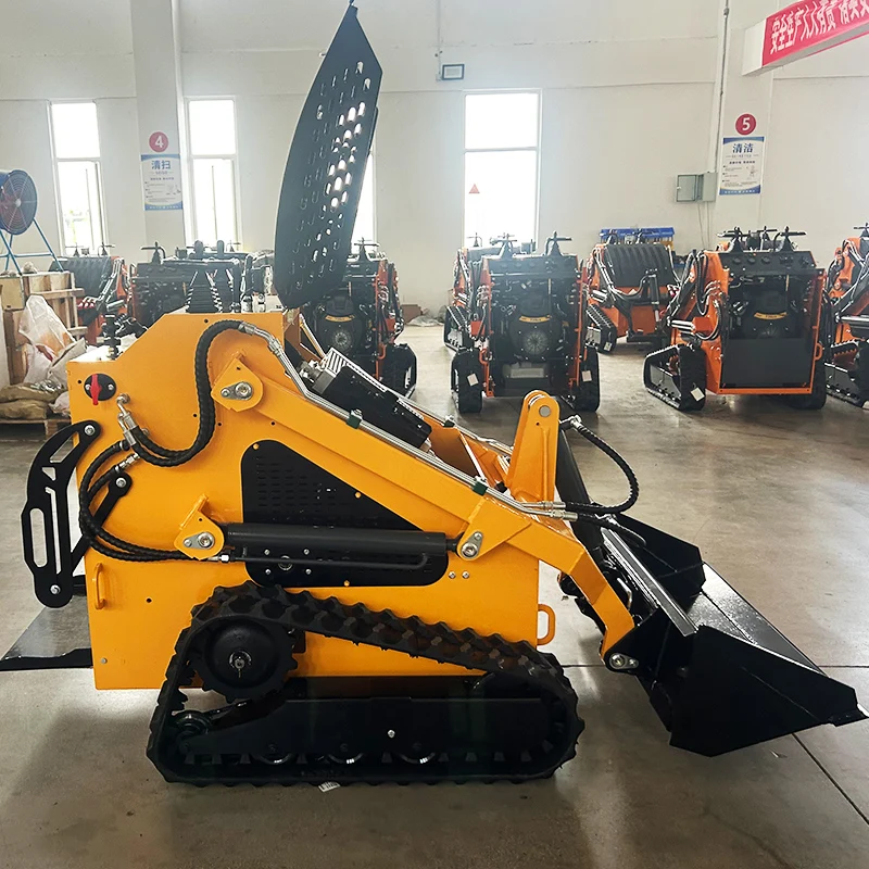 Customized Mini Skid Steer Loader EPA/EURO 5 Diesel Mini Home Garden Machine Track Loader