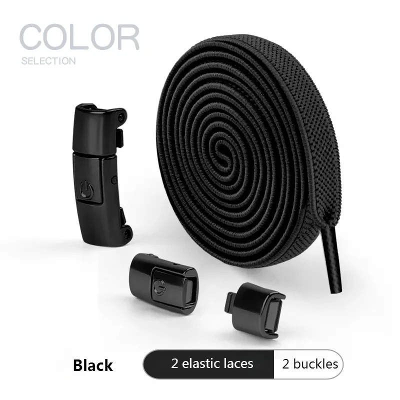 Nuovi lacci con chiusura a pressione senza lacci Gradient Flats Lacci elastici Sneakers Bambini Adulti No Tie Lacci per scarpe per accessori per scarpe