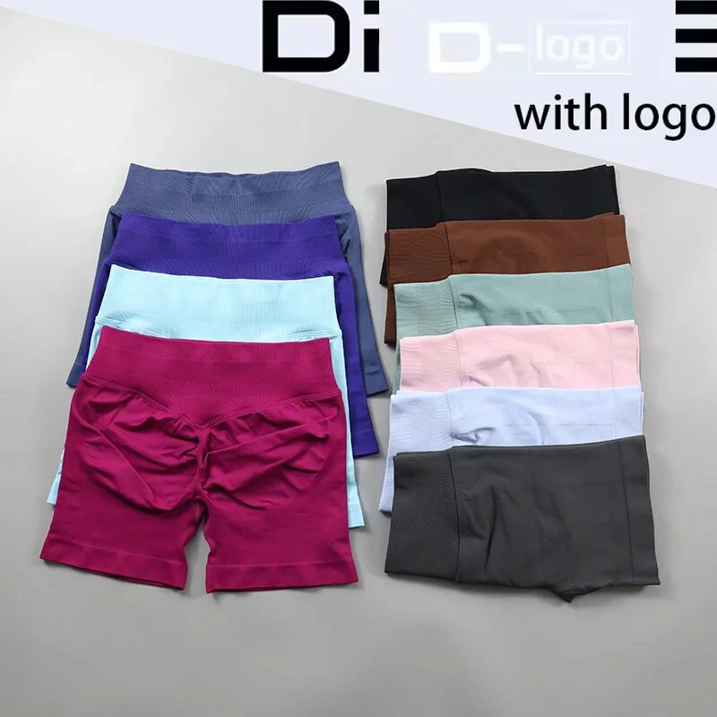 Df impact Sports Shorts Low Ribbed Waist Band Yoga Short Hight Stretch Running Seamless Scrunch Bum Workout Gym shorts