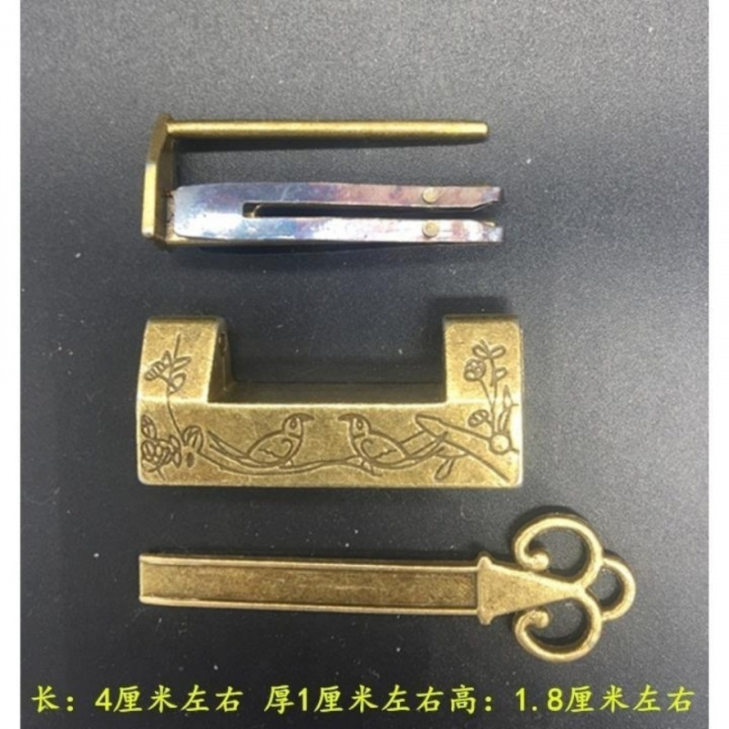 アンティーク雑貨コレクション ヴィンテージロック カササギ クライミングプラムロック 花鳥ロック ヴィンテージキャビネットロック ジュエリーボックスロック S