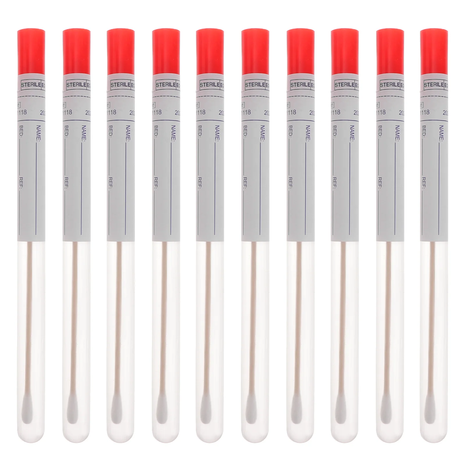 100 Pcs Sterile Swab Stick Sampling Specimen Collection Swabs Cotton Sticks Disposable Single Use Samplingsticks For