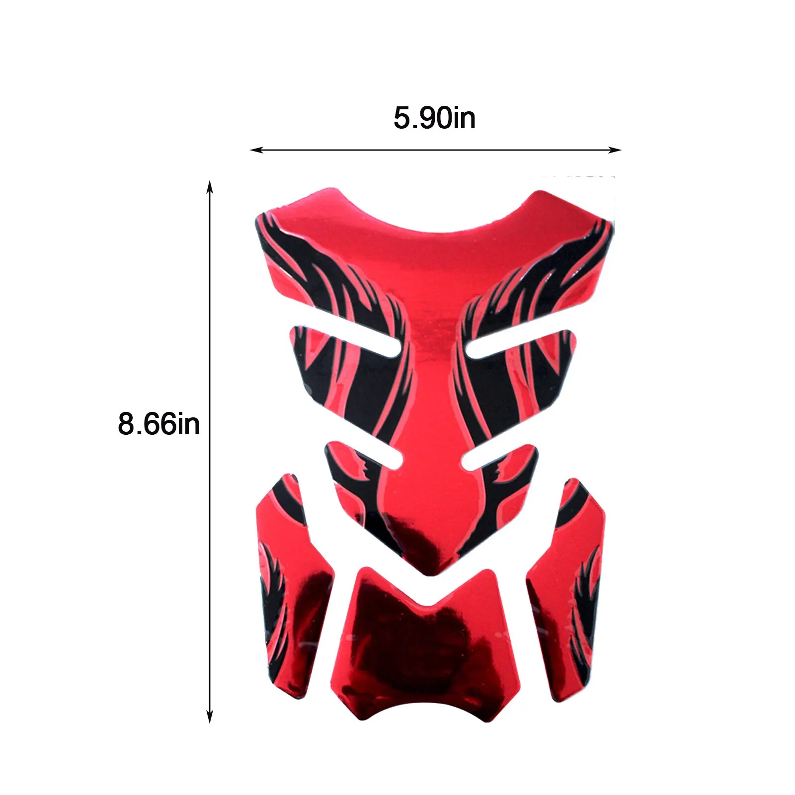 1pc 오토바이 탱크 패드 스티커 Fishbone 3D 탱크 패드 스티커 오일 가스 프로텍터 커버 장식 불꽃 오토바이 액세서리