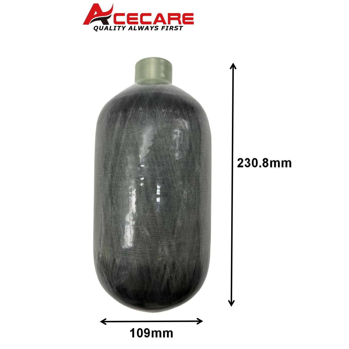 Acecare 4500Psi 300Bar 1,1 L 1100CC Carbon Faser Zylinder Tauchen Scuba Zylinder Hochdruck Tank Mini HPA Tank M18 * 1,5