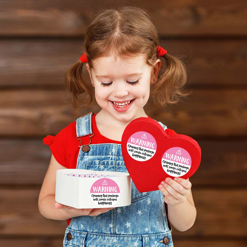 120 peças etiquetas adoráveis de aviso de felicidade extrema preto e rosa 1.5 polegadas obrigado embalagem adesivos embrulho de presente selo de envelope