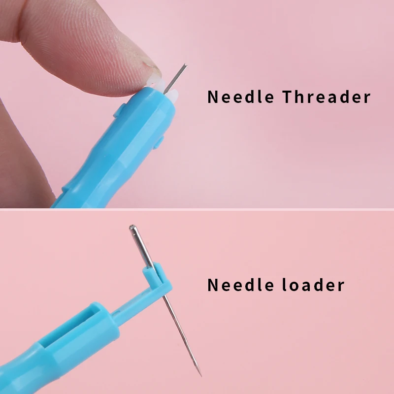 1/2pcs อัตโนมัติเย็บ Threader Stitch ใส่เครื่องมือ Quick Threader เข็มเปลี่ยนถือเข็มแน่นอุปกรณ์เย็บผ้า