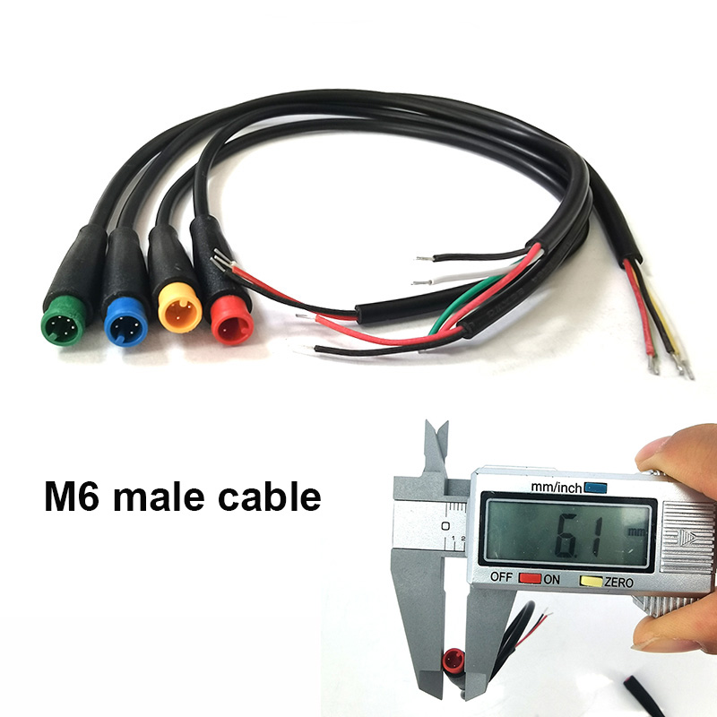 M6 2 3 4 5 6 ピンジュレット電気バットプラグコネクタ配線ラインスクーターブレーキケーブルプラグ信号センサー