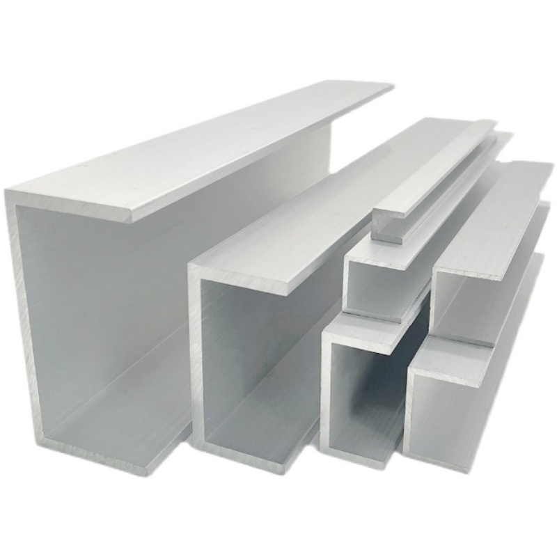 U shape  Aluminum Outside width 4mm 5mm 6mm 7mm thick 0.6 0.8mm aluminum alloy glass covered edge strip 6063 Aluminum U-Channel