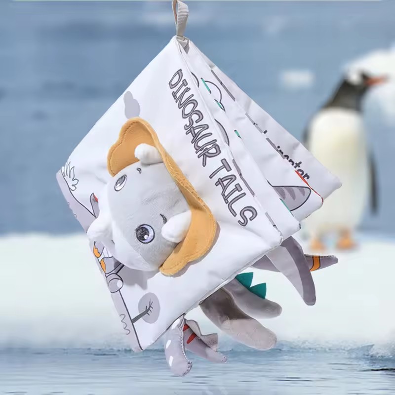 ทารกแรกเกิด Montessori การศึกษาความรู้ความเข้าใจเด็กกิจกรรมหนังสือ Rattle สีดําและสีขาว Contrast Baby Sensory ของเล่นเด็ก