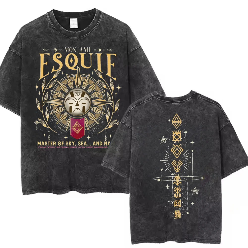Clair Obscur Expedition 33 algodón regalo nuevo diseño juego Fans ropa camisetas para hombres Merch camiseta Vintage Wash Gamer Tops
