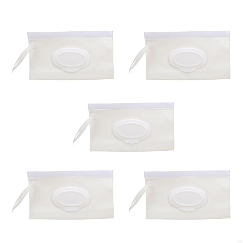 5pcs Eva Wet Wipes Bag Compact Heress Rolid