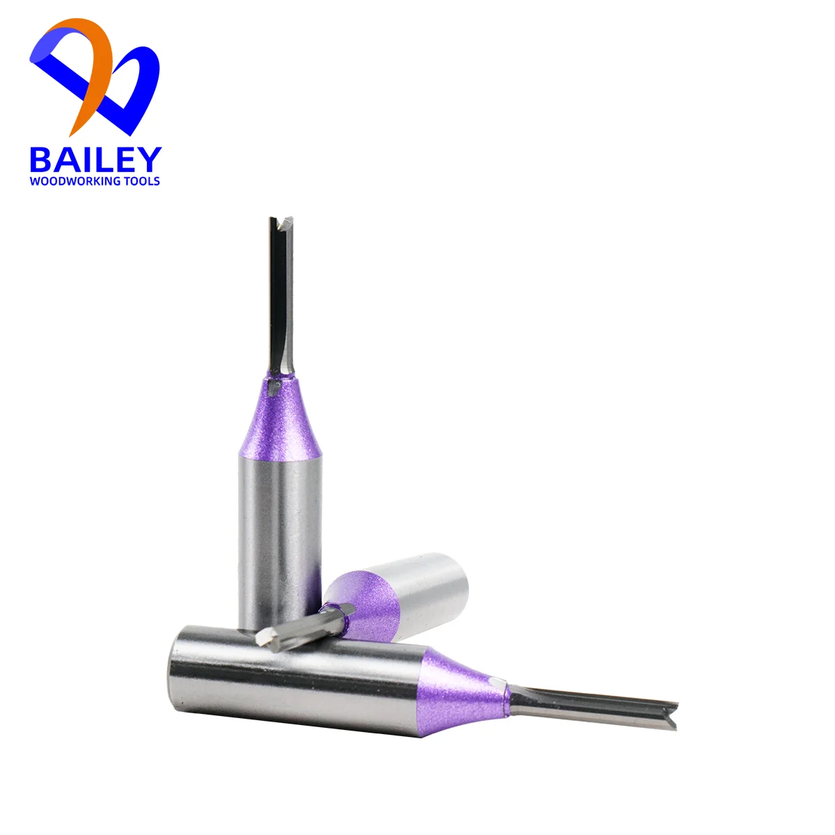 BAILEY 5PCS 4/4.5mm Shank Straight Bit Carbide Cutter CNC Milling Tool Engraving Bit Milling Cutter Woodworking Tool