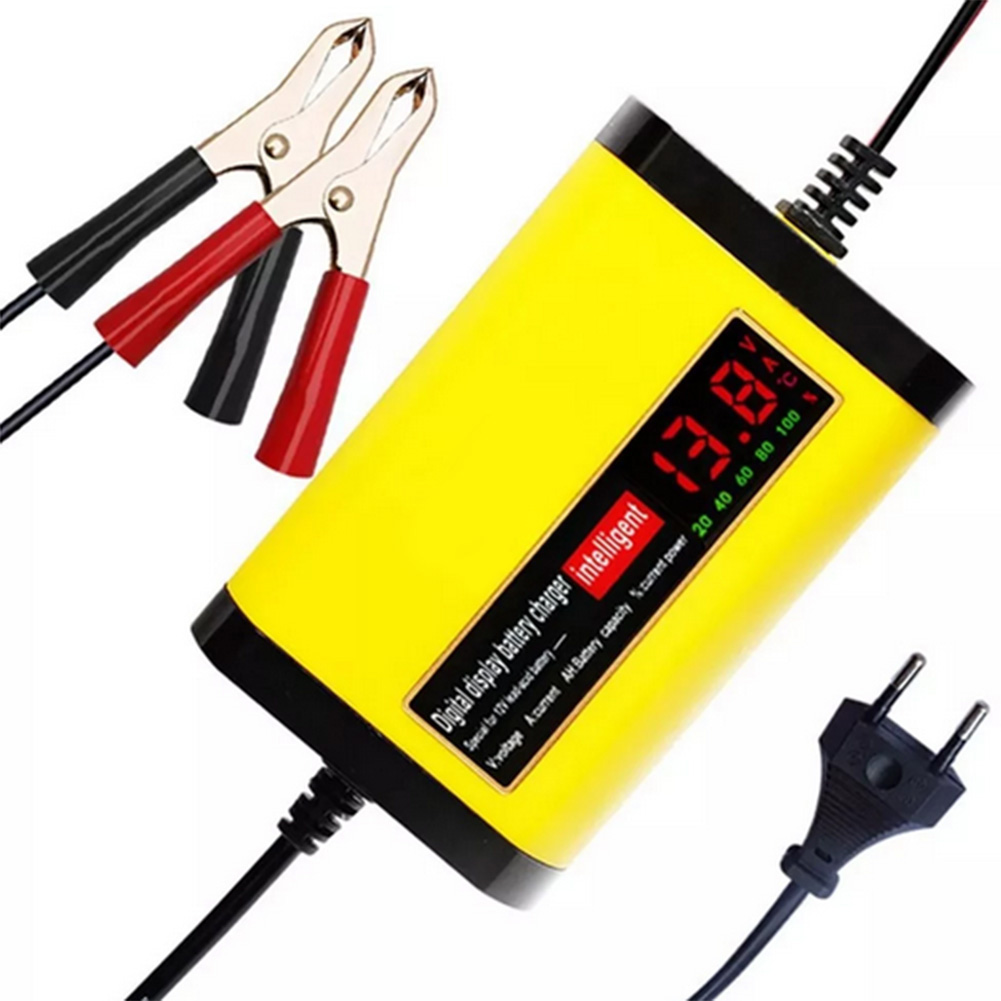 12V 2A 6A Auto-acculader LED-display 100-240V EU ONS Slimme auto-motorfietslader voor auto-motorfiets loodzuuraccu