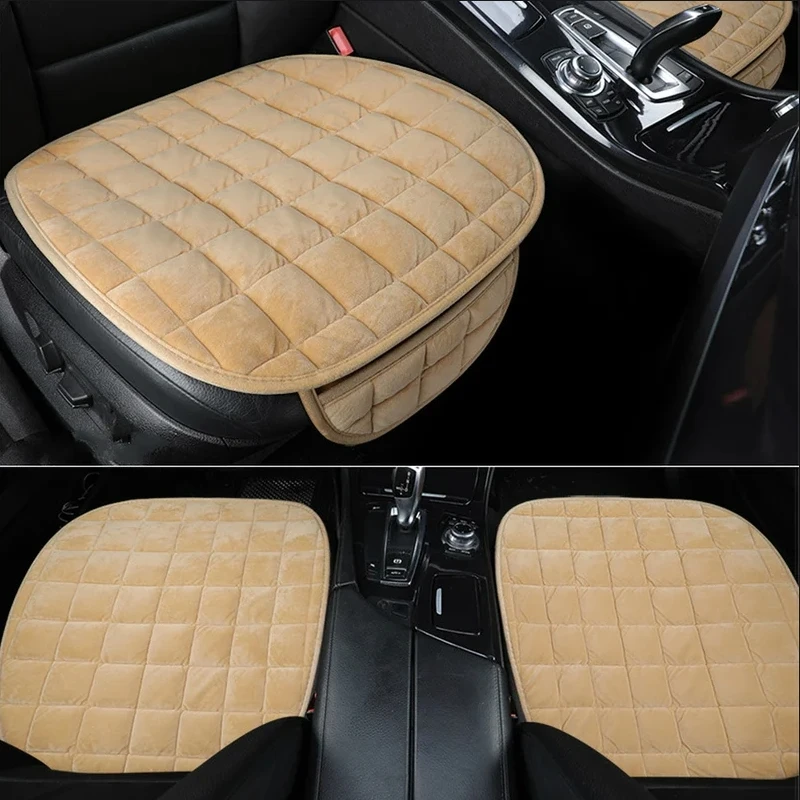 Almofada de assento quente de inverno para carro, antiderrapante, universal, assento da cadeira frontal, almofada respirável para veículo, protetor de assento de carro