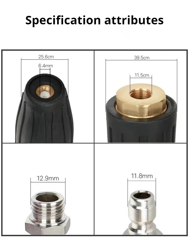 Boquilla turbo de rotación rápida para lavadora de alta presión, punta de pulverización QuickConnect 1/4 2,5,3,0,3,5,4,0,4,5 GPM 4000PSI