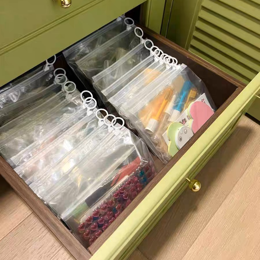 10 個 A5 クリア収納袋ジッパーパンチポータブルファイル学用品ホルダー化粧品オーガナイザーポケットトラベルバッグカテゴリデスク