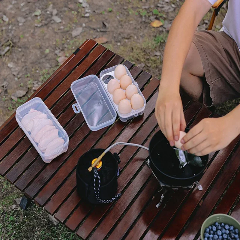 Scatola per uova portatile antiurto Contenitore per uova con griglie 3/4/8 Portauova Organizzatore da cucina trasparente per picnic da campeggio all'aperto