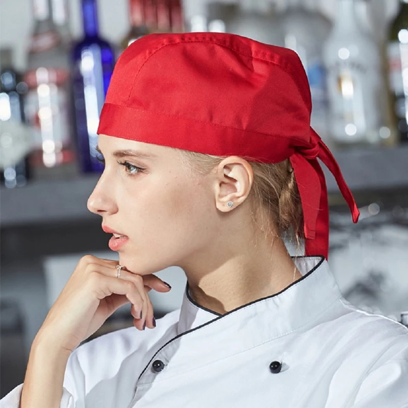 Cappello da pirata da cuoco da cucina Cappello da pirata per catering dell'hotel Cappellino da lavoro traspirante regolabile per cameriere da forno Cappellino da cucina per ristorante barbecue