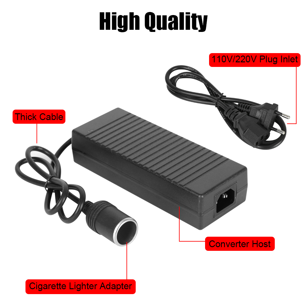Fonte de isqueiro ue eua reino unido plug conversor de isqueiro 110v/ 220v para 12v 15a adaptador de alimentação ac/dc converter