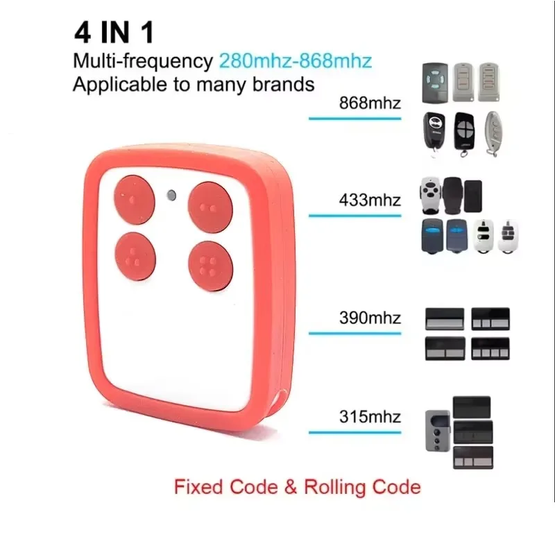 Télécommande multi-freq 250-868 MHz - Code roulant compatible pour portes de garage/porte/volet |   Duplicateur de clone de copie universelle