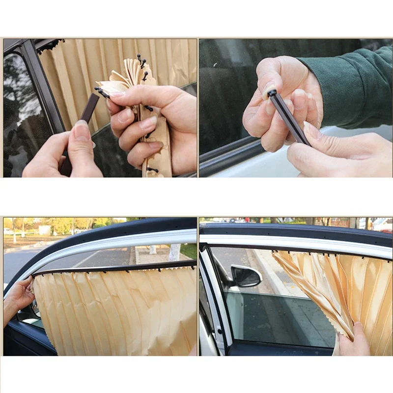 2PCS แม่เหล็กรถม่านบังแดดหน้าต่างหน้าต่างอัตโนมัติ Sun Shade ความเป็นส่วนตัว Sun UV ป้องกัน Window SHIELD อุปกรณ์ตกแต่งภายในรถยนต์