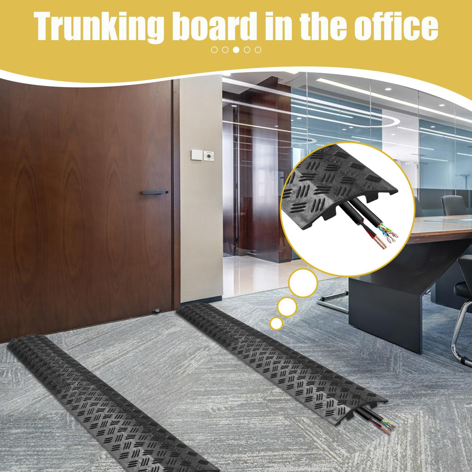 Cable Protector Ramp Protective Wire Cord Cover Waterproof Sidewalk Speed Bump Cable Ramp for Road Driveway Asphalt Walkway