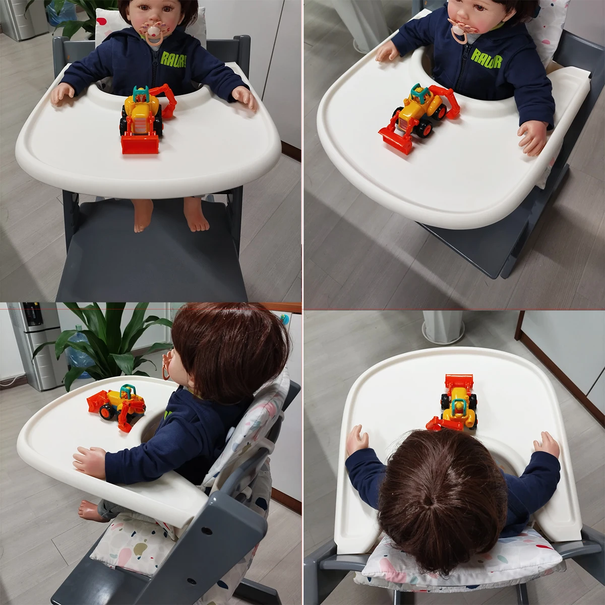 ถาดขนมเด็กสําหรับ Stokke Tripp Trapp Highchair ที่นั่งแผ่นหรือถาดของเล่น Rack การดูดซับสูญญากาศ Bebe อุปกรณ์เสริม