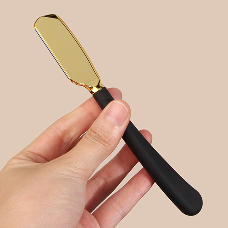 Manual de navalha reta titular barba cabelo barbear profissional barbeiro ferramenta corte alça silicone (sem lâmina)