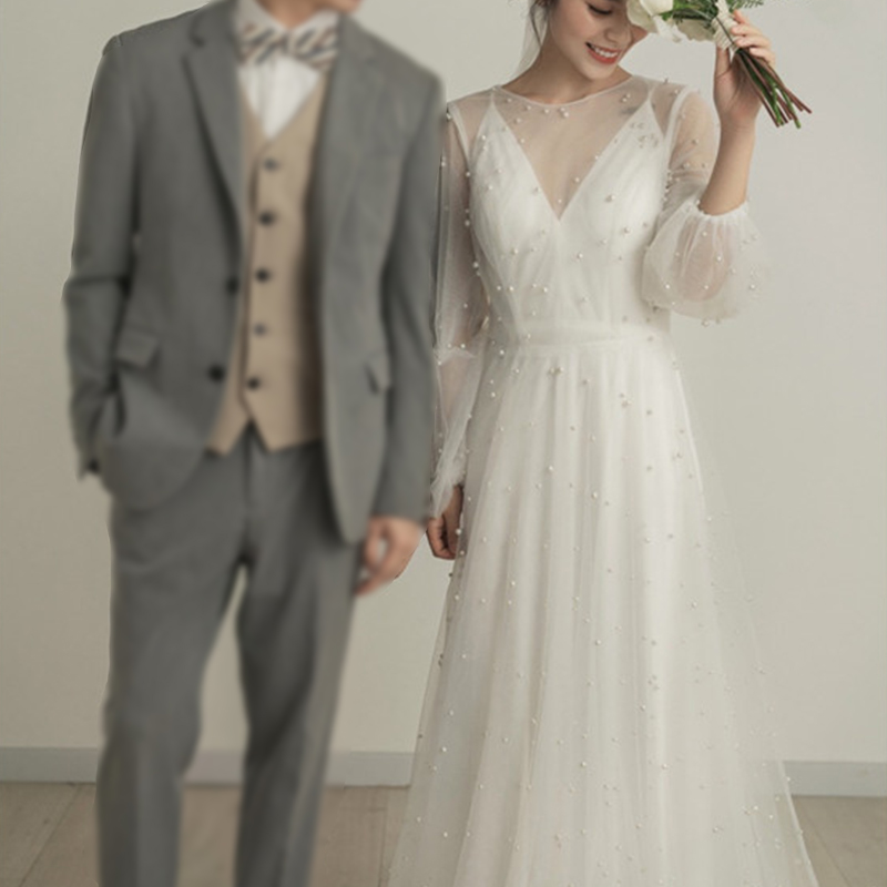 女性用Vネックメッシュ遠近法ドレス,ロング,エレガント,セクシー,白,遠近法,イブニング,ゲスト,結婚式,花嫁,結婚式