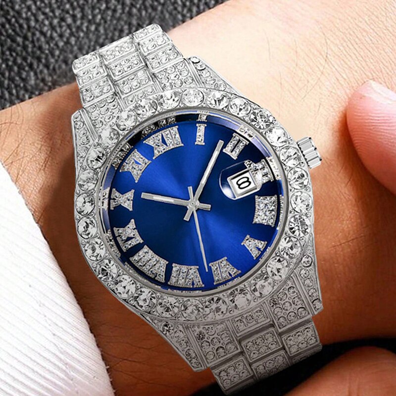 Relojes de lujo para hombre, pulsera con calendario, fecha, Simple, a la moda