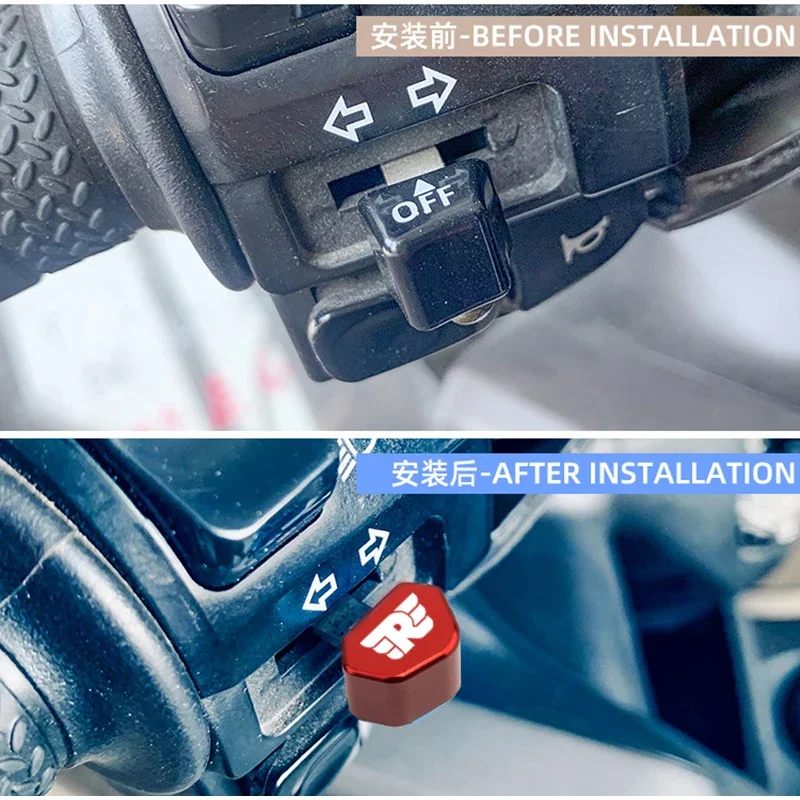 For Royal Enfield Meteor 350 2020 2021 650   Mototcycle CNC Switch Button Turn Signal Switch Key cap