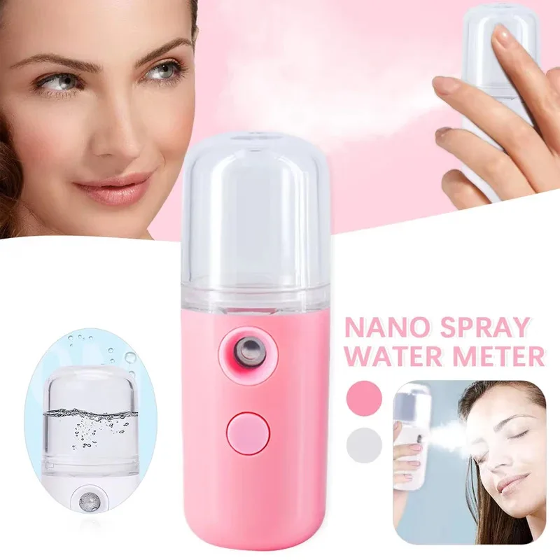 Mini humidificador de 30ml para coche, hogar, oficina, portátil, recargable, pequeño, inalámbrico, pulverizador facial Personal, máquina de niebla, humidificador