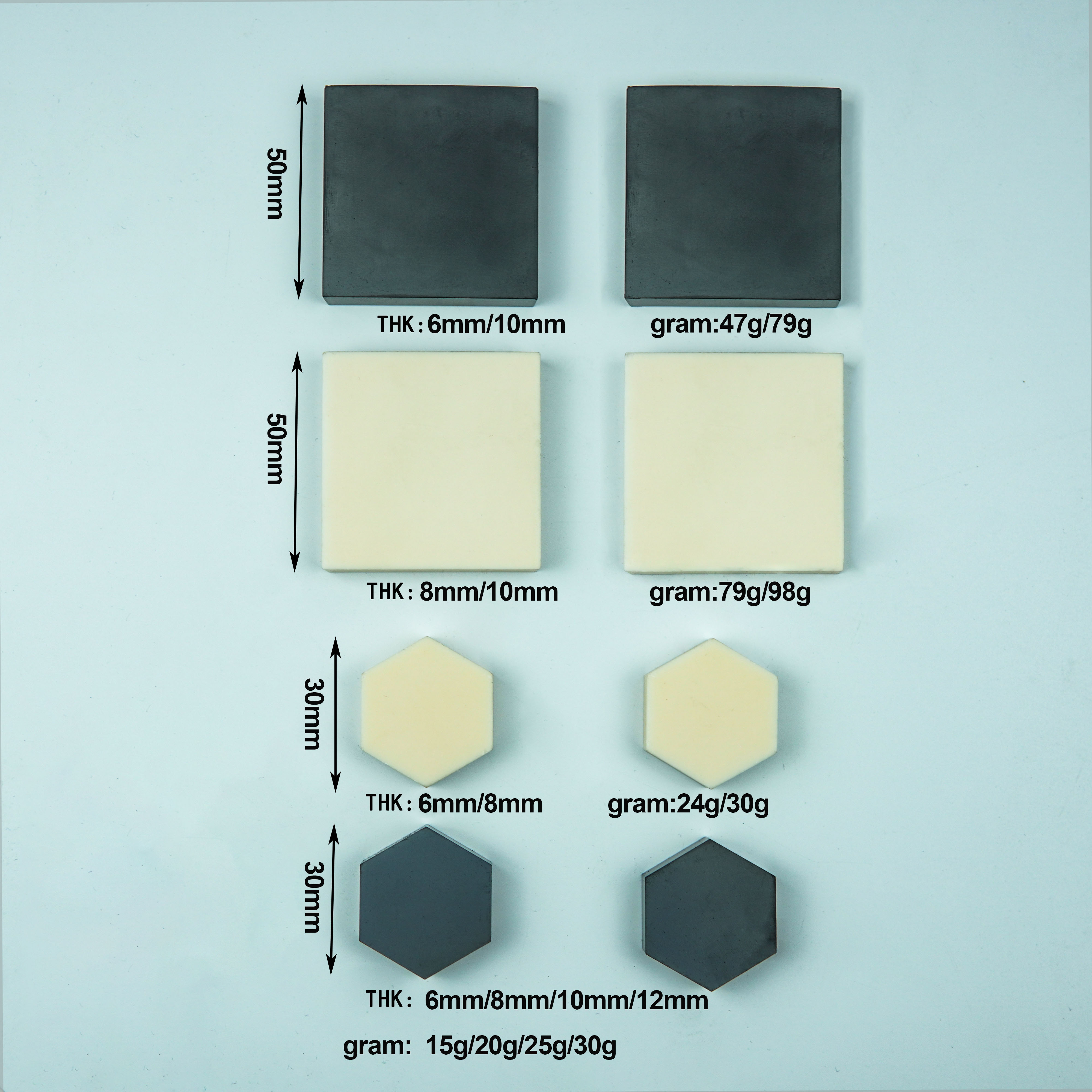 1kg/40pcs，Silicon carbide ceramic plate, ceramic plate, bulletproof plate, customized precision and high-temperature resistance