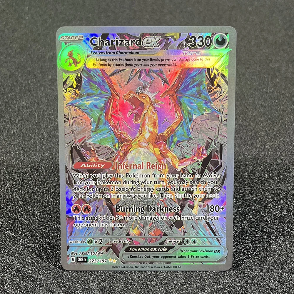 Tarjetas Pokémon Holo MEW Iono Scarlet & Violet Flashfire Plasma Storm Flying Pikachu Charizard Foil tarjetas personalizadas PTCG PROXY
