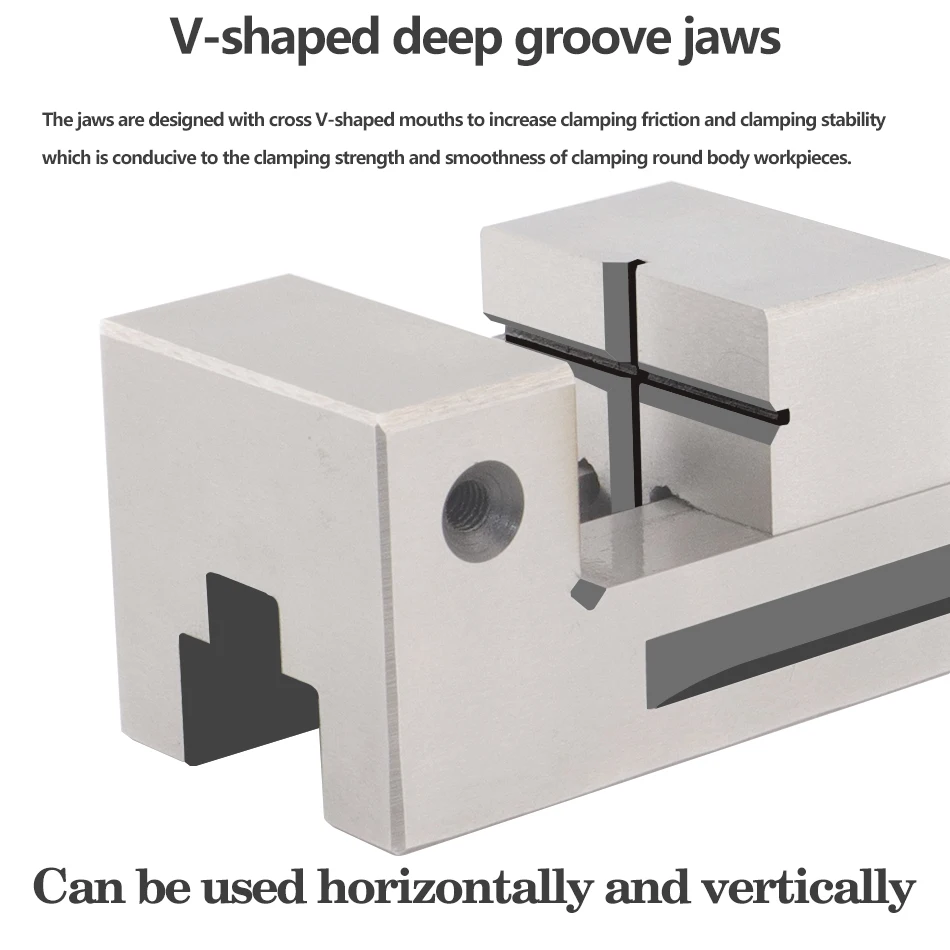 ความแม่นยําสูง Vise เครื่องบด/เจาะคู่มือแบน Vise ขนาดเล็ก FIXTURE Chrome โมลิบดีนัมเหล็กมุมขวา Vise 2 นิ้ว