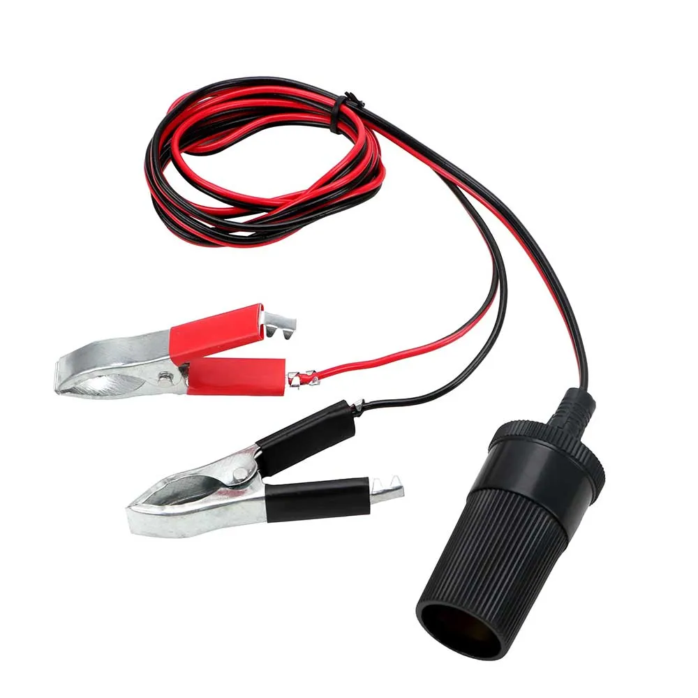 Auto High Power Puur Koperen Batterij Met Clip Naar Sigarettenaansteker Vrouwelijke Aansluiting 12V 24V Volt 220W Auto Contactstekker