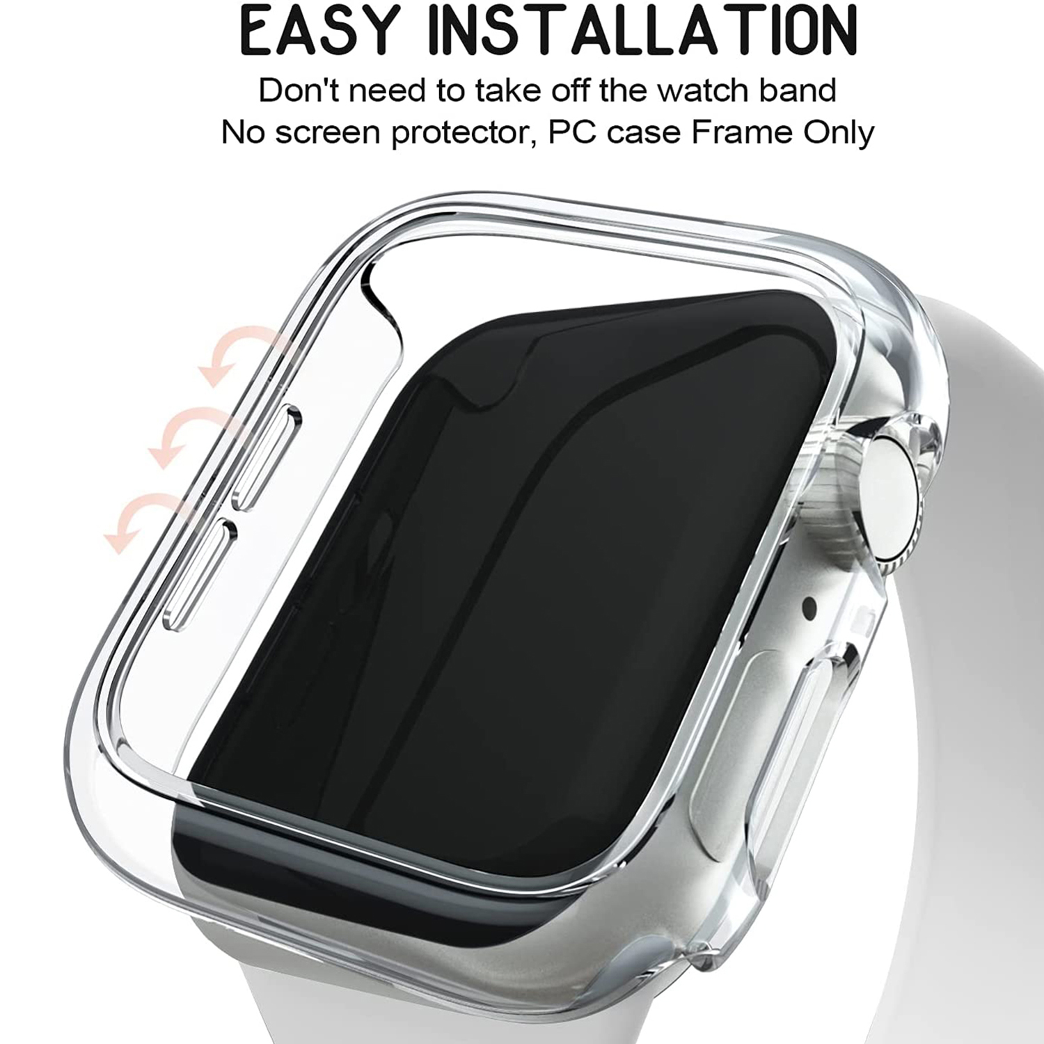 Чехол для Apple Watch Case 45 мм, 41 мм, 44 мм, 40 мм, 42 мм, 38 мм, 44 45 мм, аксессуары, защитный бампер для ПК iWatch Series 8 7 SE 6 5 4 3 9