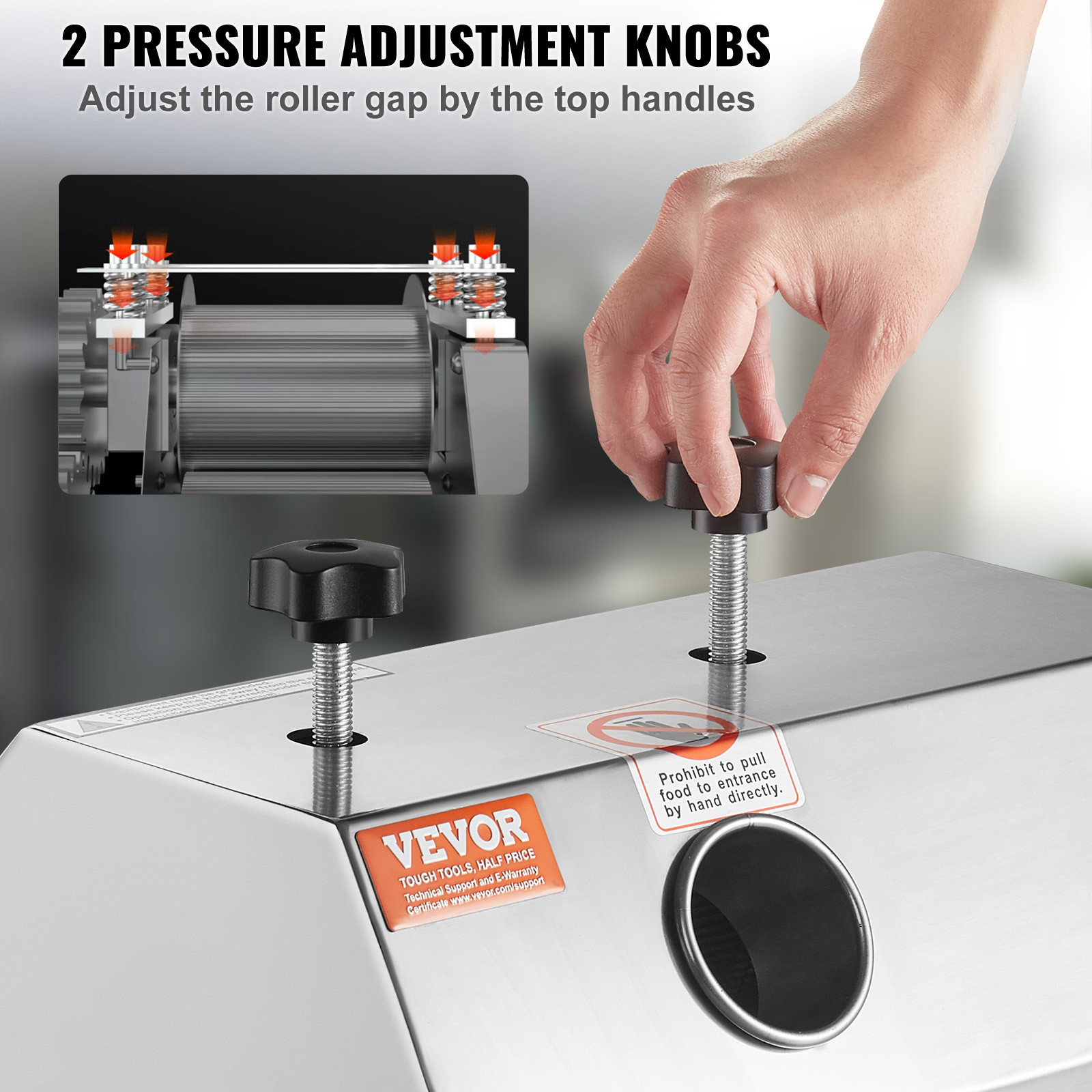 SucceBuy Commerciële Suikerriet Juicer Handmatige Fruit Juicer Machine met 3 RVS Rollers Extractor voor Commerciële & Thuis