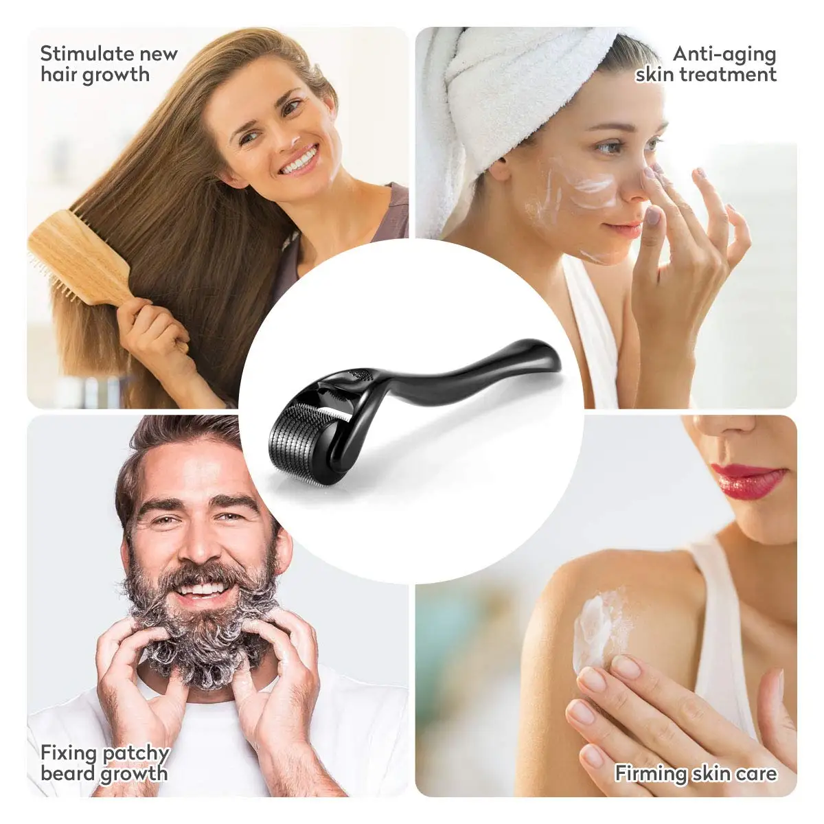 540 Derma Roller for Facial Body Hair Growth Skin Beard 0.2mm 0.25mm 0.3mm Needle Micro Face Roll Tool