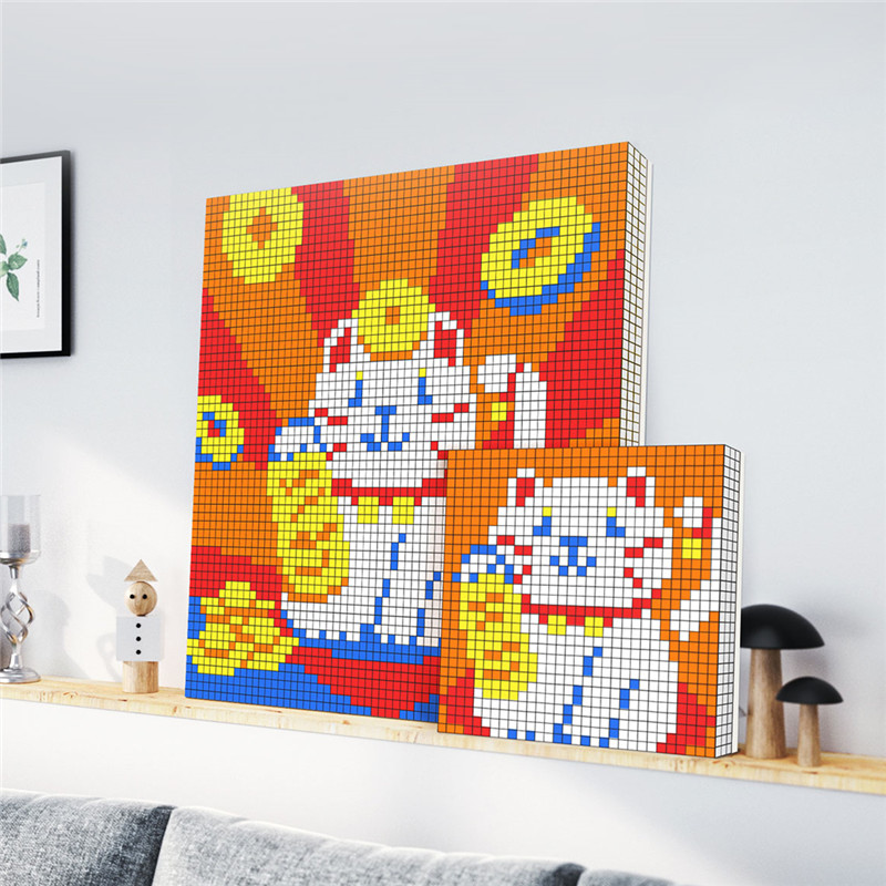 [Picube] Gan Mosaic Cubes 6x6 DIY Puzzle Magic Cube Magnetic 10x10 Creative Cube Mosaic Decorative Paintings Toys For Children