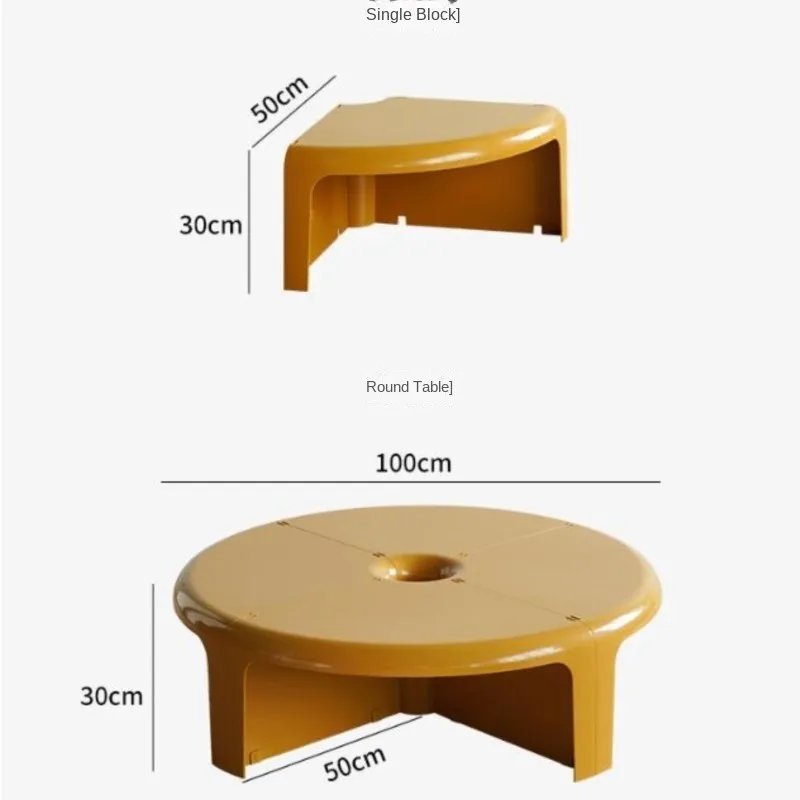 X&D Nordic Circular Coffee Table Creative Small-sized Coffee Table Can Be Split Spliced And Combined With Edge Tables 2025