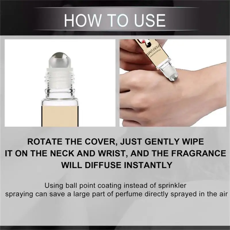 Perfume de feromônio sexual para mulheres, para atrair homens, estimula flertar, parceiro íntimo de longa duração, óleo de perfume corporal portátil