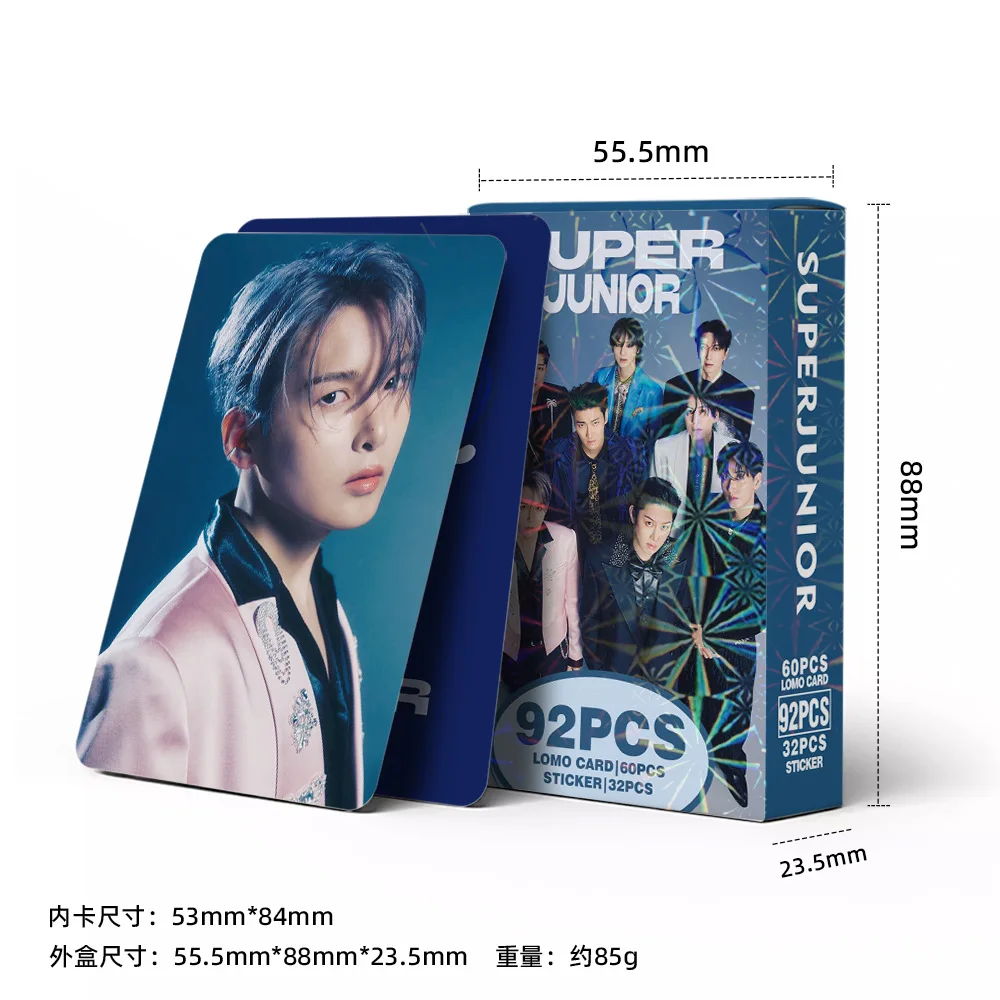 92 шт./компл. SUPER JUNIOR, новая серия, карты и наклейки Lomo LeeTeuk HeeChul Yesung DongHae SiWon RyeoWook KyuHyun, подарки для фанатов