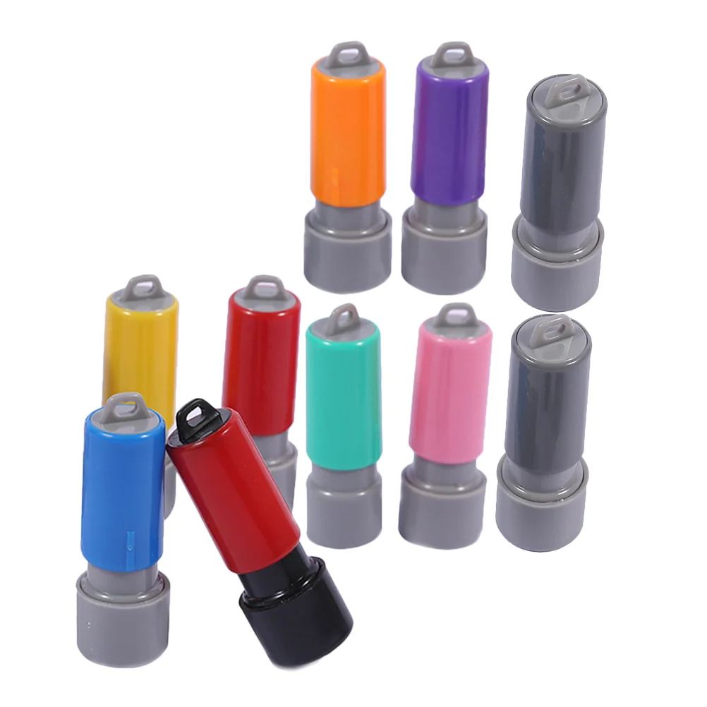 10 Pcs Seal Case Pad Stickers Card Stamping Blocks for Making Letter Stencils Portable