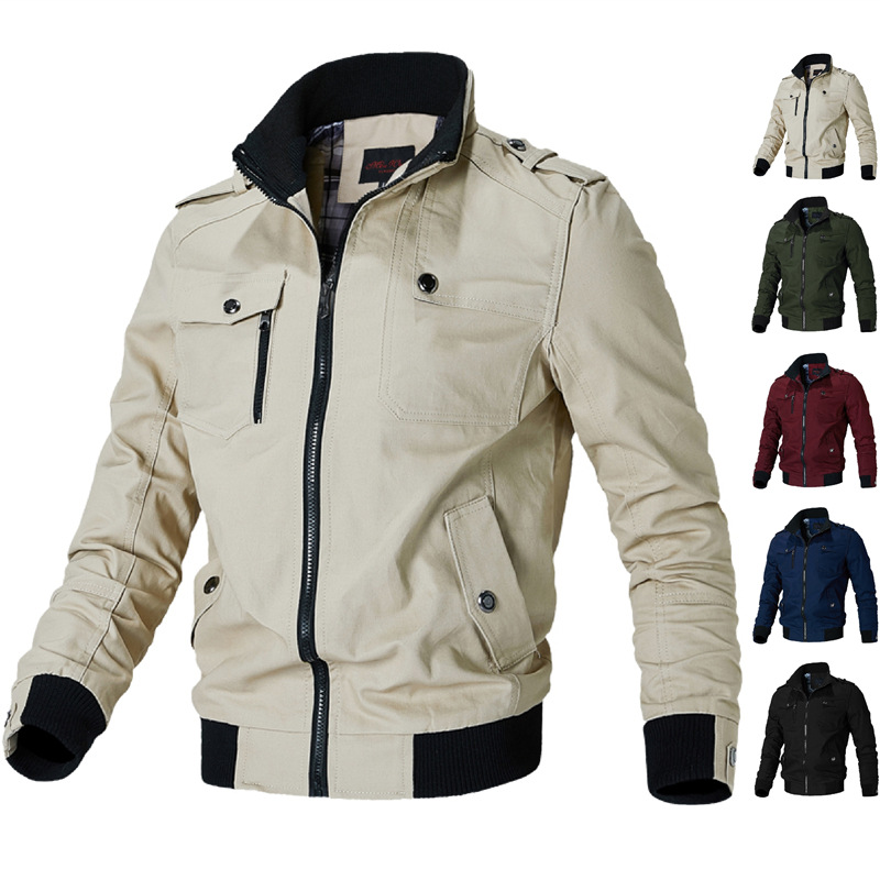 Bomberjacke Männer Mode Lässig Windjacke Jacke Mantel Männer 2024 Frühling Herbst Neue Heiße Outwear Solide Stehen Dünne Jacke Herren