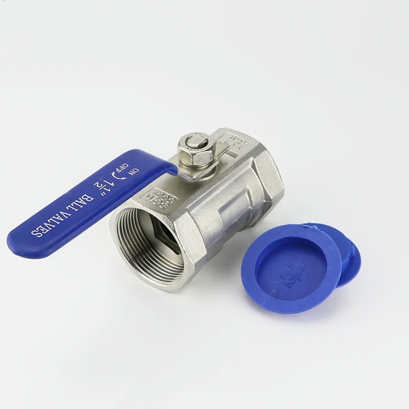 Válvula de esfera de aço inoxidável 1/4 "3/8" 1/2 "3/4" 1 "1-1/4" 1-1/2 "válvula bsp fêmea com válvulas de rosca de alça de vinil
