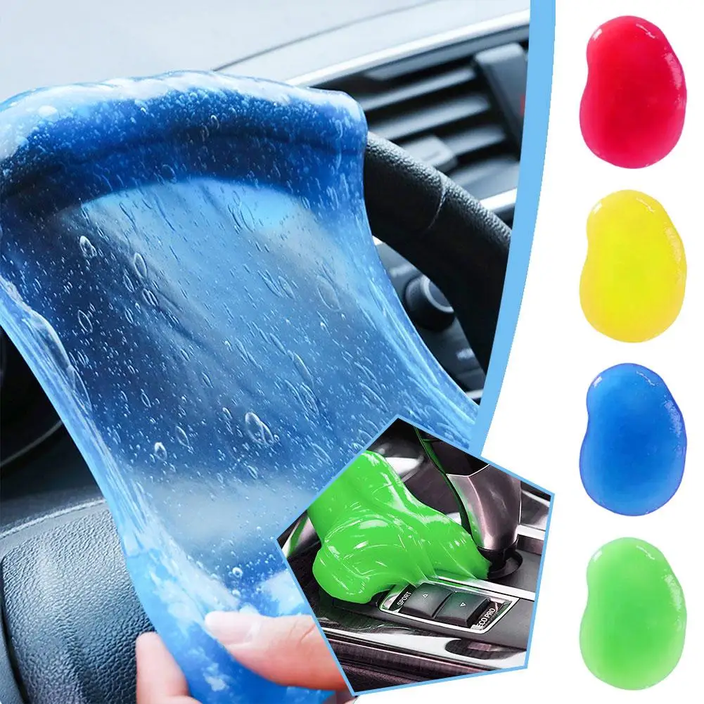 Gel de limpieza reutilizable para coche, limpiador de ventilación de teclado, limo, polvo, eliminación de suciedad, herramienta multiusos para automóvil D3B4, 4 colores