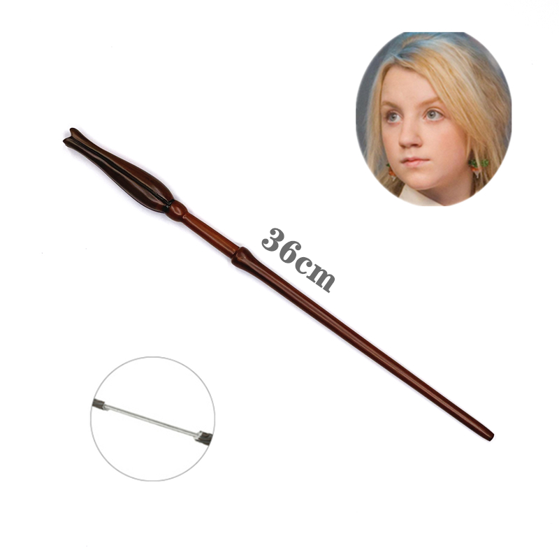 Varinha de núcleo de metal cosplay hermione granger caixa de presente premium modelo de embalagem brinquedos infantis presente de aniversário