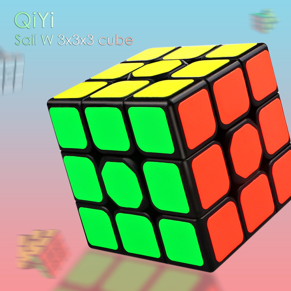 QiYi Sailing W 3x3x3 Speed Magic Cubes Infinity Cube Черный Профессиональный 3x3 Cube Puzzle Развивающие игрушки для детей Подарок 3x3